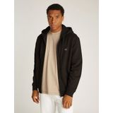 Calvin Klein Jeans Sweatjacke WOVEN LABEL ZIP THROUGH HOODIE mit Logopatch
