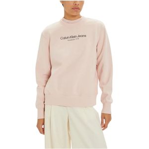 Calvin Klein Jeans - Institutional Graphic - Hoodie - Roze - Katoen