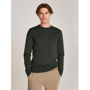 Calvin Klein heren pullover katoen met zijde, donkergroen
