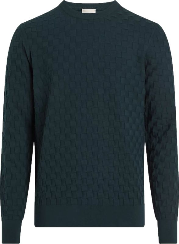 Calvin Klein - Pullover - Donkergroen - Katoen met Wol