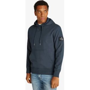 Calvin Klein - Hoodie - Ink Blauw - 100% Regeneratief Katoen - Regular Fit
