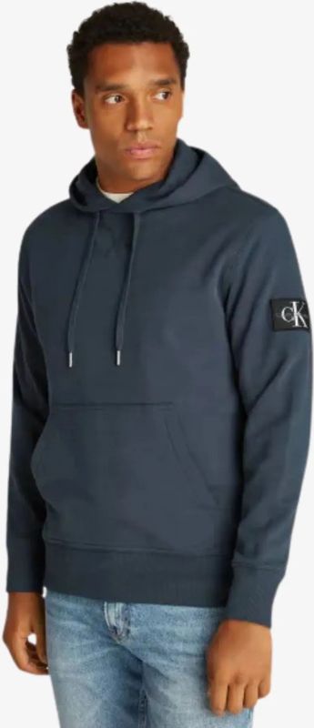 Calvin Klein - Hoodie - Ink Blauw - 100% Regeneratief Katoen - Regular Fit