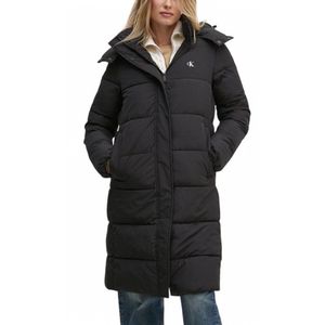 Calvin Klein Jeans - Turtleneck Hooded Long Sleeve Jacket - Dames - Zwart - Polyester