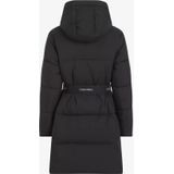Calvin Klein Jeans - Longline Hooded Puffer Jacket - Zwart - Windjack