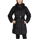 Calvin Klein Jeans - Longline Hooded Puffer Jacket - Zwart - Windjack