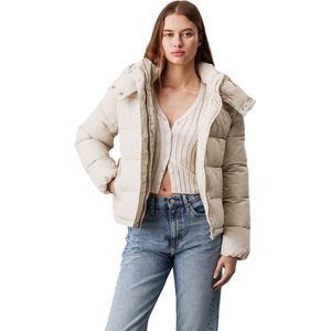 Calvin Klein Jeans - Matte Monologo ND Short Puffer - Puffer Jacket - Zwart - Duurzaam Gemaakt
