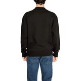 Effen Zwart Sweatshirt Met Lange Mouwen Voor