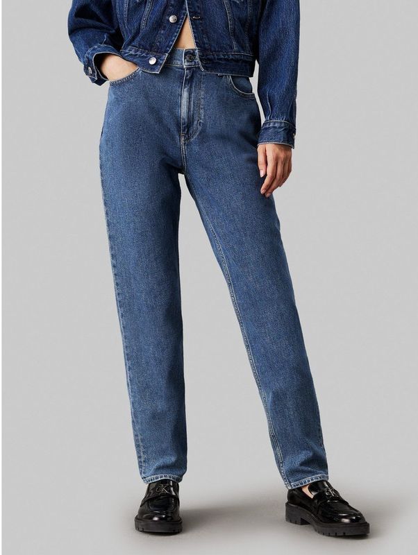 Calvin Klein - Mom Jean - Denim Medium - 5-Pocketsstijl