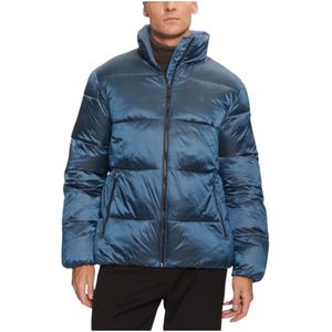 Calvin Klein Jeans - Turtleneck Long Sleeve Zip-Up Jacket - Tussenjas - Blauw - 100% Polyamide