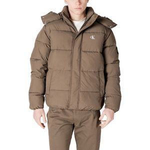 Calvin Klein Jeans - Turtleneck Hooded Zip Jacket - Jack - Bruin - 100% Polyamide