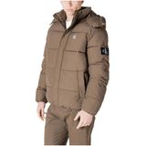 Calvin Klein Jeans - Turtleneck Hooded Zip Jacket - Jack - Bruin - 100% Polyamide
