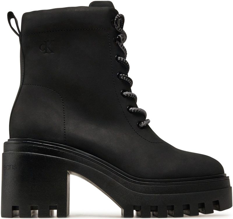 Calvin Klein - Yw0yw01548 - Booties - Zwart - Leer