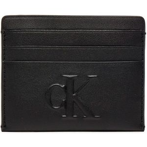 Calvin Klein Jeans, Accessoires, Dames, Zwart, ONE Size, Zwarte Monogram Kaarthouder Portemonnee