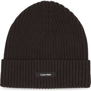 Calvin Klein - Muts - Zwart - Katoen en Kasjmiermix