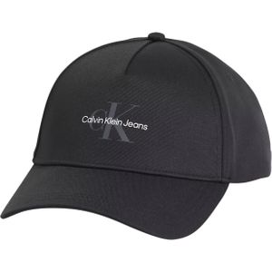 Calvin Klein pet, monologo print cap, zwart