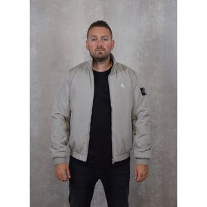 Calvin Klein Jeans, Jassen, Heren, Grijs, M, Gewatteerde Harrington Jas Mannen Collectie