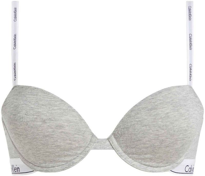 Calvin Klein - LIGHTLY LINED DEMI - Beugel-bh - Grey - Gevoerd, Jersey, Elastisch