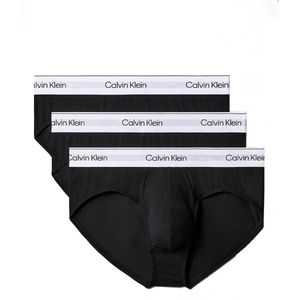 Calvin Klein, Ondergoed, Heren, Zwart, XL, Katoen, Gedrukte Katoenen Briefs 3 Pack