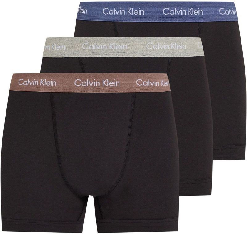 Boxershorts - Zwart - Katoen en Stretchstof - Set van Drie