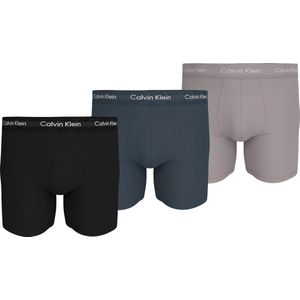 Calvin Klein - Boxer Briefs - Zwart Blauw Lichtgrijs - 3-pack - Heren Boxers