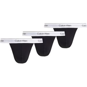Calvin Klein - 3-Pack Heren Strings - Zwart - Katoen/Elastaan