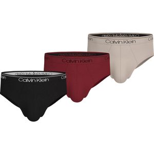 Calvin Klein - Hipster Briefs - Heren Slips - Zwart - Donkerrood - Beige - Set van 3