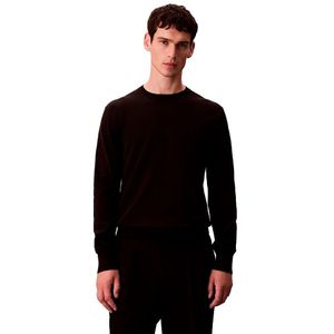 CALVIN KLEIN - Trui - Zwart - Fijn Tricot - Ronde Hals