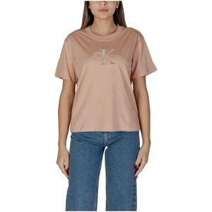 Calvin Klein Jeans - T-shirt - Roze - Korte Mouwen - Dames
