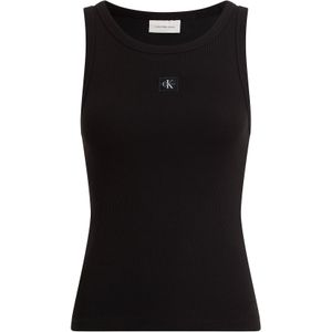 Calvin Klein - Tanktop - Katoen - Zwart - Mouwloos - Slim Fit
