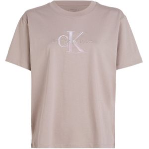 Calvin Klein Jeans, Dames, Tops, Beige, Maat: M Katoen,