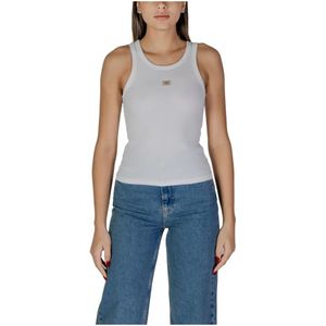 Tanktop met ronde hals CALVIN KLEIN JEANS. Katoen materiaal. Maten M. Wit kleur