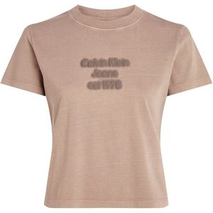 Calvin Klein, Dames, Tops, Bruin, Maat: XS Katoen,