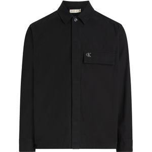Calvin Klein Jeans, Heren, Overhemden, Zwart, Maat: M Katoen,