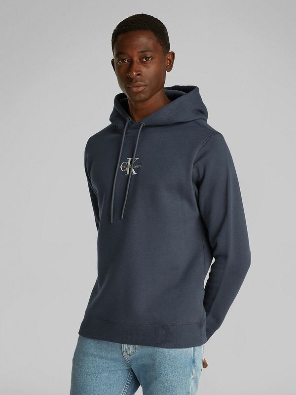 Calvin Klein Jeans - Hoodie - Donkerblauw - Katoen