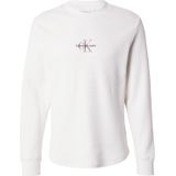 Calvin Klein Jeans Heren MONOLOGO Wafel LS TEE J30J327120 L/S T-shirt, wit (ivoor), XXS, Wit (Ivoor), XXS