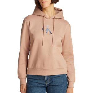 Calvin Klein - Hoodie - Beige - Katoen