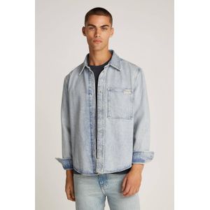 Brand Overhemd - Denim - Effen - Lange Mouw - Regular Fit