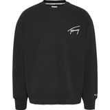 Tommy Jeans - Heren Sweaters Signature Crew Sweater - Zwart
