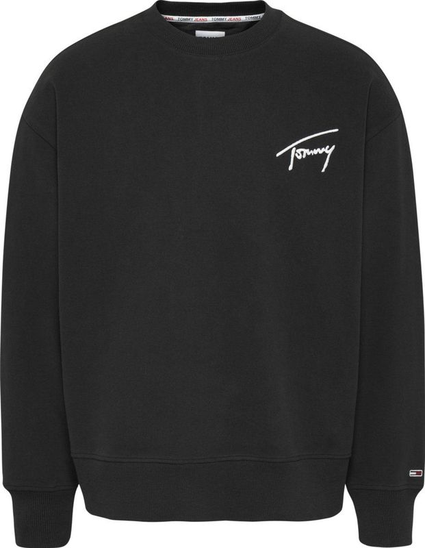 Tommy Jeans - Heren Sweaters Signature Crew Sweater - Zwart
