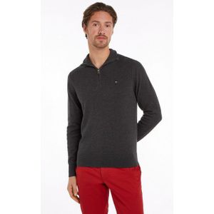 Tommy Hilfiger Half Zip Pullover Anthrazit - Größe XL