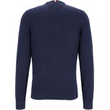 Tommy Hilfiger - V-hals Trui - Donkerblauw - Katoen met Kasjmier