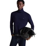 Tommy Hilfiger heren coltrui katoen - Pima Org Ctn Cashmere Roll Neck - blauw