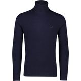 Tommy Hilfiger heren coltrui katoen - Pima Org Ctn Cashmere Roll Neck - blauw