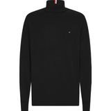 Tommy Hilfiger heren coltrui katoen - Pima Org Ctn Cashmere Roll Neck - zwart