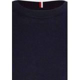 Tommy Hilfiger - O-hals Trui - Donkerblauw - Katoen met Kasjmier - Pima Organic Cotton Cashmere