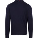 Tommy Hilfiger - Menswear - Donkerblauwe Trui - Ronde Hals - Lange Mouw