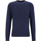 Tommy Hilfiger - O-hals Trui - Donkerblauw - Katoen met Kasjmier - Pima Organic Cotton Cashmere