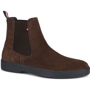 Tommy Hilfiger Heren Classic Hilfiger Suede Chelsea Fashion Boot, Cacao, 44.5 EU