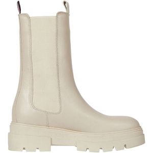 Hoge chelsea bottines in leer TOMMY HILFIGER. Leer materiaal. Maten 40. Beige kleur