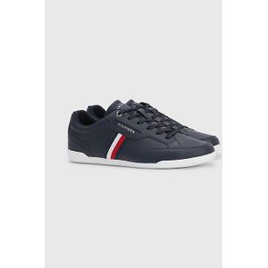 Herentrainers Tommy Hilfiger Classic met lage cupzool in marineblauw